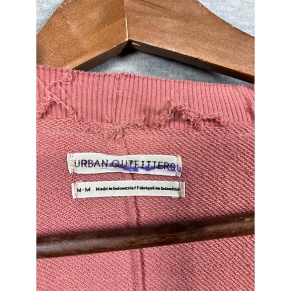 Urban Outfitters Pink V-Neck Long‎ Sleeve Sweatshirt M Distressed - Picture 2 of 6